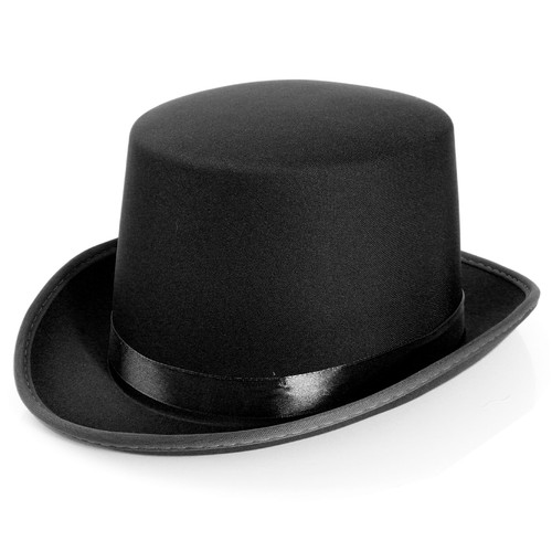 Quality black satin - black, hat