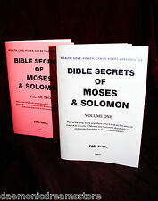 BIBLE SECRETS OF MOSES & SOLOMON  Finbarr Occult White Magick. Carl Nagel. 2 Vol