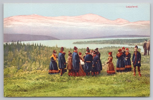 Antique postcard lappland - postcard,