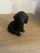 black Labrador Retriever puppy figurine