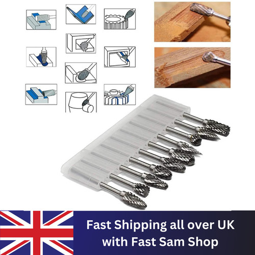 10x rotary burr bit - 10x, tungsten