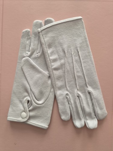 White cotton dress gloves - white,