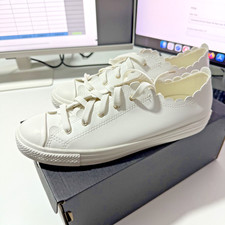 Converse Chuck Taylor All Star Low 'Dainty Scalloped' Size 7.5UK Faux A02611C