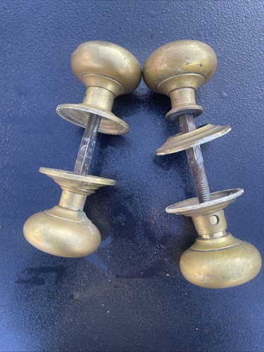 Antique pair brass - pair,