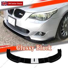Front Bumper Spoiler Lip For BMW 5 Series E60 E61 M Sport 2004-10 Glossy Black
