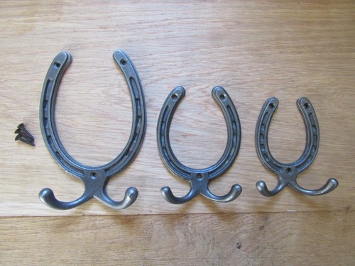 Horseshoe coat hook - hook, cast