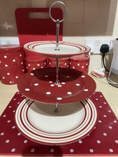 Laura Ashley Red & Cream Spot