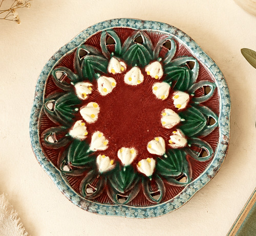 Antique majolica plate - antique,