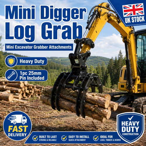 Mini digger log grab - mini,