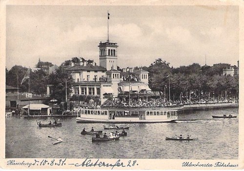 Hamburg postcard uhlenhorster - postcard,