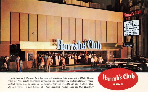 Postcard reno harrah club - reno,