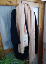 NIB designer Ted Baker blanket scarf large spring gift beige sz 2x1.1 M