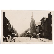 LEEK Derby Street, Staffordshire RP Postcard Unused