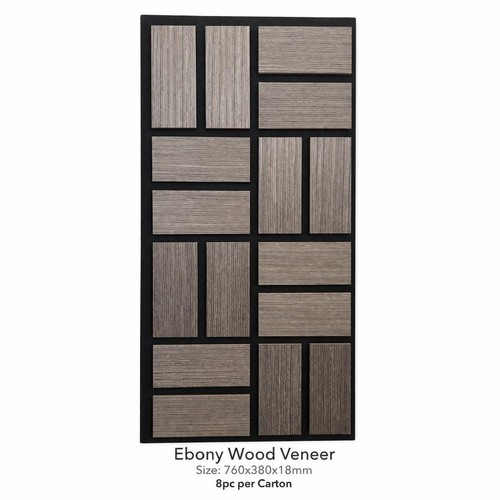 Pack ebony acoustic slat - 8,