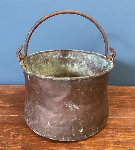 Antique copper cauldron - antique,