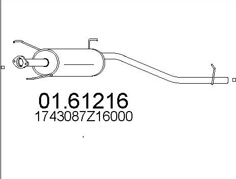Replacement exhaust rear - exhaust,
