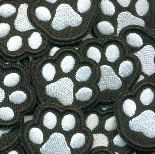 Paw print patch black - paw, &