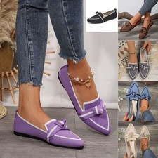 Ladies Loafers Slip On Pump Flats Comfy Women Boat Work Office School Shoes.Size