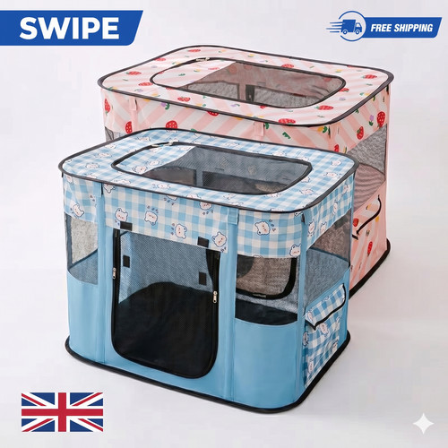 Portable pet playpen dog cat - playpen,