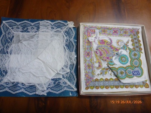Vintage ladies handkerchiefs - vintage,