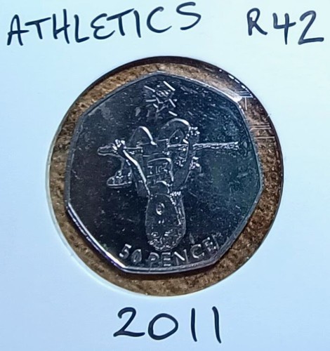 2011 50p athletics - 50p, circulated