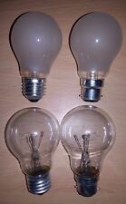 4 x 40w 60w 75w 100w 150w 200w Clear/Frosted GLS Light Bulbs BC ES Push/Screw In