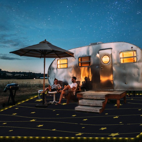 Boulder bee led outdoor rug - outdoor,