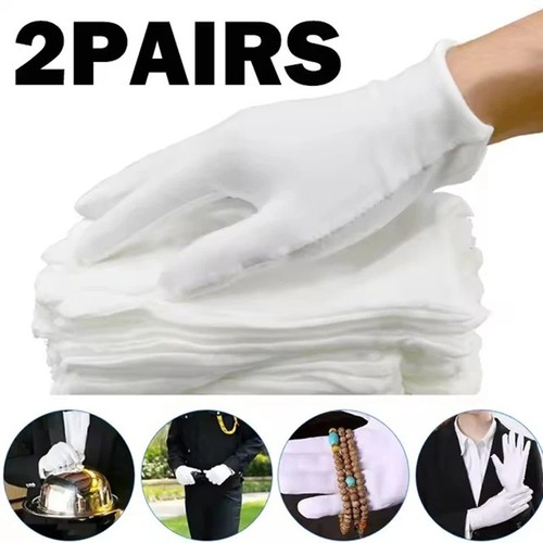 100 cotton white gloves - cotton,