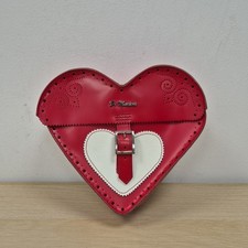 Dr Martens Valentines Red White Leather Rare Shoulder Bag Love Heart Crossbody #