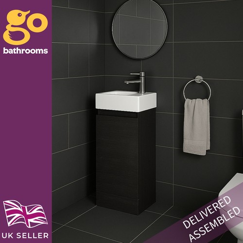 Compact dark oak cloakroom - oak,