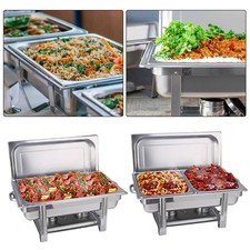 9L Chafer Chafing Dish Sets Pans Stainless Steel Catering Food Warmer UK STOCK~