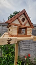 Handmade Wooden Bird Feeder &
