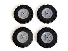 Job Lot : K'NEX Pieces - Set of 4 KNEX Large Chunky Wheels - #91977 + #90979