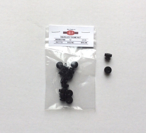Plastic knurled thumb - 8-32,