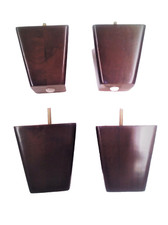 4" Dark Cherry Finish Square