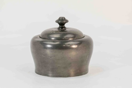 Vintage french pewter lidded - vintage,