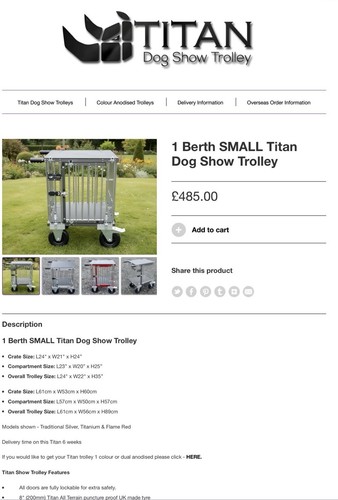 Titan small dog - dog, trolley