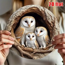 REALISTIC BARN OWL WITH CHICKS