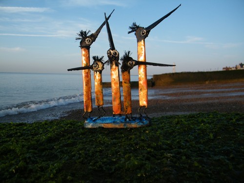 Seabird sculpture sea - sculpture, [sea