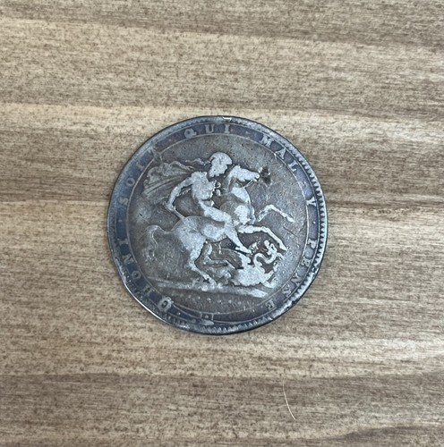 1820 silver crown king george - silver, crown,