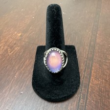 Victorian Design Boho Style Mood Stone  Sterling Silver Color Changing Ring Jbb