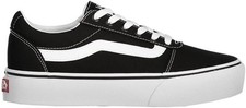 Size UK4.5, 5 - VANS Ward Platform Black White W7, W7.5
