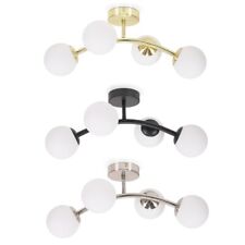 4 Way Ceiling Light Fitting Gold Silver Black Living Room Lights Globe Shades