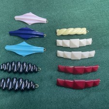 Vtg 1980s plastic hair - hair, clips