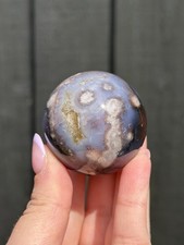 Blue Flower Agate Sphere