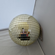 Ginger Ray bladder Gold Disco Ball 8" appx. BITS MISSING AT TOP see photos