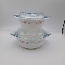 PYREX MILK GLASS SILVERLEAF 2