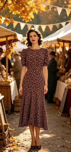 Vintage 1930s 1940s style - 1940s,