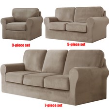Velvet Slipcover Stretch Sofa