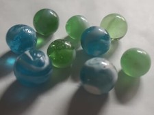 9x Antique Marbles Victorian